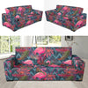 Flamingo Stripe Hawaiian Tropical Pattern Print Sofa Covers-grizzshop