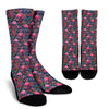 Flamingo Stripe Hawaiian Tropical Pattern Print Unisex Crew Socks-grizzshop