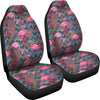 Flamingo Stripe Hawaiian Tropical Pattern Print Universal Fit Car Seat Cover-grizzshop