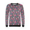 Flamingo Stripe Hawaiian Tropical Pattern Print Women Crewneck Sweatshirt-grizzshop