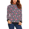 Flamingo Stripe Hawaiian Tropical Pattern Print Women Crewneck Sweatshirt-grizzshop