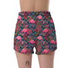 Flamingo Stripe Hawaiian Tropical Pattern Print Women's Shorts-grizzshop