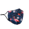 Flamingo Tropical Palm Leaves Hawaiian Floral Pattern Print Face Mask-grizzshop