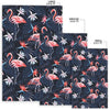 Flamingo Tropical Palm Leaves Hawaiian Floral Pattern Print Floor Mat-grizzshop