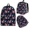 Flamingo Tropical Palm Leaves Hawaiian Floral Pattern Print Premium Backpack-grizzshop