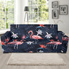 Flamingo Tropical Palm Leaves Hawaiian Floral Pattern Print Sofa Covers-grizzshop