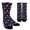 Flamingo Tropical Palm Leaves Hawaiian Floral Pattern Print Unisex Crew Socks-grizzshop