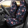 Flamingo Tropical Palm Leaves Hawaiian Floral Pattern Print Universal Fit Car Seat Cover-grizzshop
