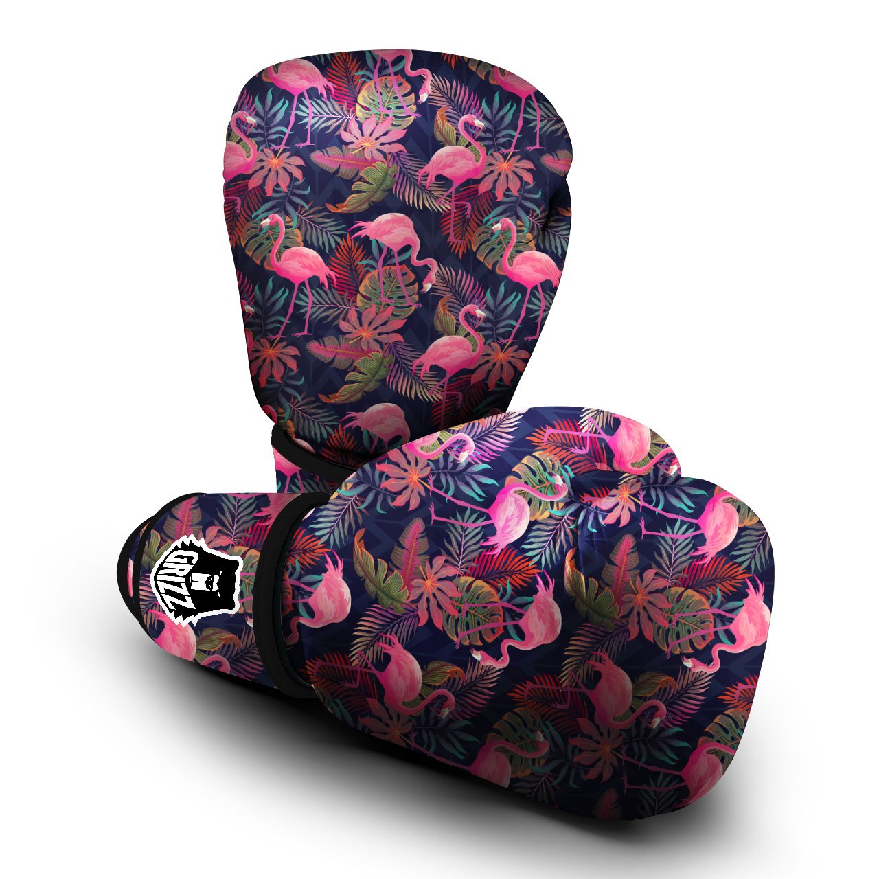 Flamingo Watercolor Print Pattern Boxing Gloves-grizzshop
