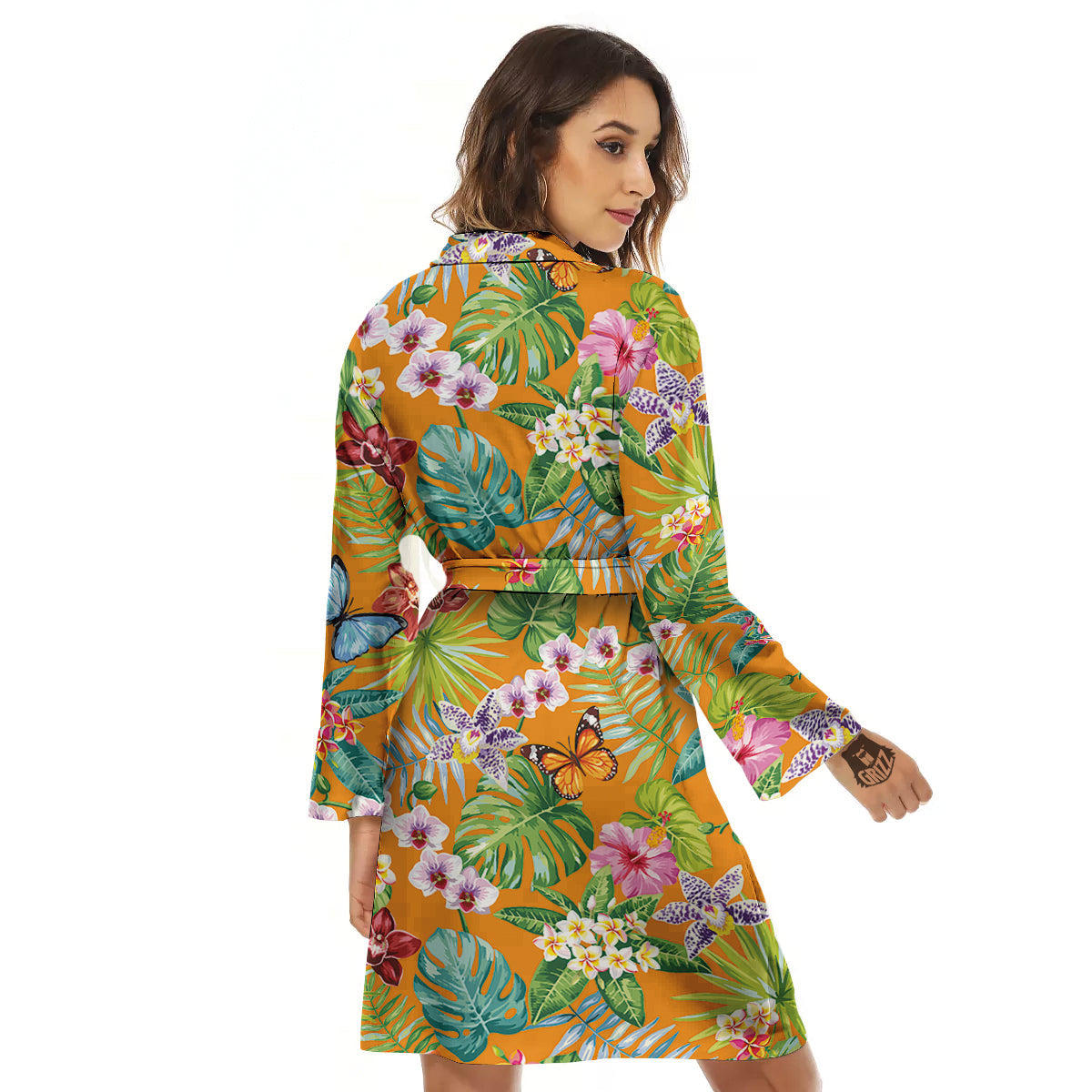 Floral Aloha Hawaii Print Pattern Women's Robe-grizzshop