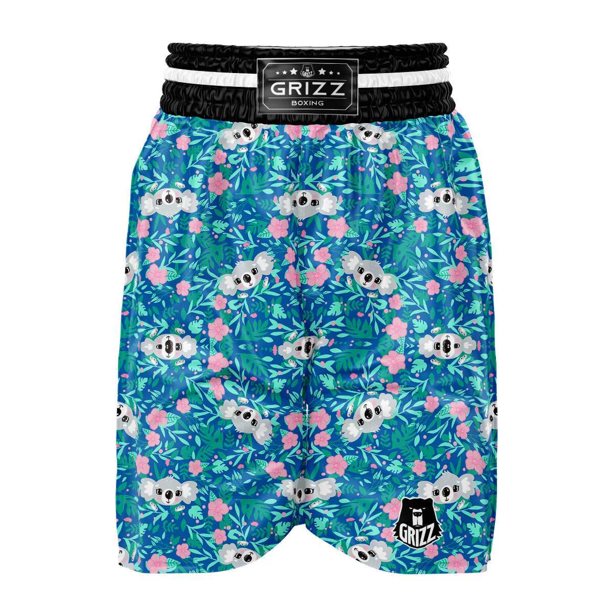 Floral And Baby Koala Print Pattern Boxing Shorts-grizzshop