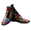 Floral And Frida Kahlo Print Black Athletic Shoes-grizzshop