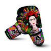 Floral And Frida Kahlo Print Boxing Gloves-grizzshop