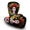 Floral And Frida Kahlo Print Boxing Gloves-grizzshop