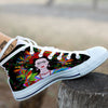 Floral And Frida Kahlo Print White High Top Shoes-grizzshop