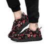 Floral And Paisley Print Pattern Black Sneaker-grizzshop