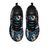 Floral And Raccoon Print Pattern Black Sneaker-grizzshop