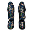 Floral And Raccoon Print Pattern Muay Thai Shin Guards-grizzshop