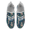 Floral And Raccoon Print Pattern White Athletic Shoes-grizzshop