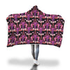 Floral Banana Leaves Elephant Print Hooded Blanket-grizzshop