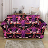 Floral Banana Leaves Elephant Print Loveseat Cover-grizzshop