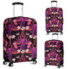 Floral Banana Leaves Elephant Print Luggage Cover Protector-grizzshop