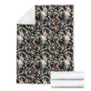 Floral Bunny Rabbit Pattern Print Blanket-grizzshop