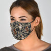 Floral Bunny Rabbit Pattern Print Face Mask-grizzshop