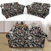 Floral Bunny Rabbit Pattern Print Loveseat Cover-grizzshop