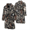 Floral Bunny Rabbit Pattern Print Men Long Robe-grizzshop