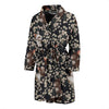 Floral Bunny Rabbit Pattern Print Men Long Robe-grizzshop