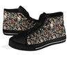 Floral Bunny Rabbit Pattern Print Men Women's High Top Shoes-grizzshop