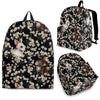 Floral Bunny Rabbit Pattern Print Premium Backpack-grizzshop