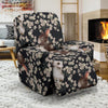 Floral Bunny Rabbit Pattern Print Recliner Cover-grizzshop