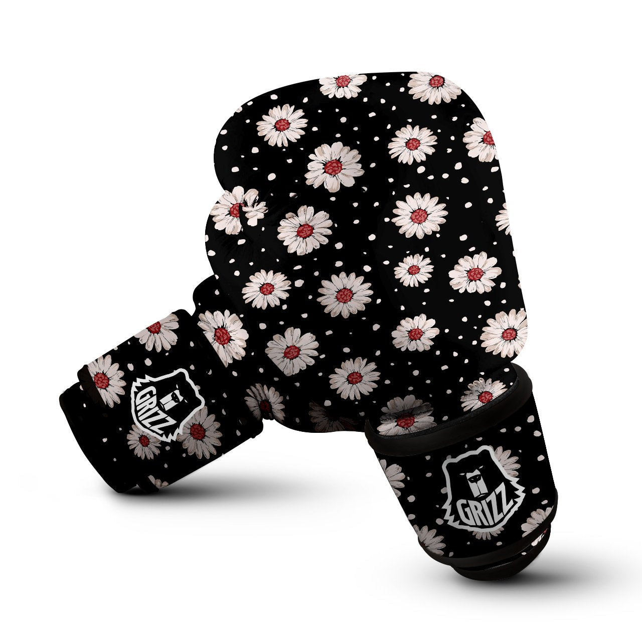 Floral Daisy Watercolor Print Pattern Boxing Gloves-grizzshop