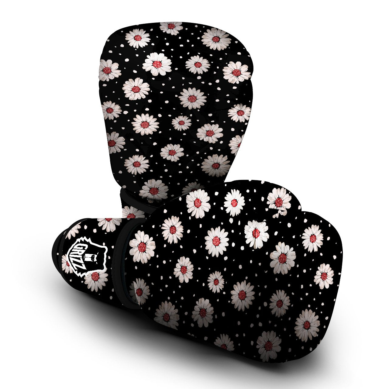 Floral Daisy Watercolor Print Pattern Boxing Gloves-grizzshop