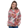 Floral Flower Pink Peony Print Pattern Women's Hoodie-grizzshop