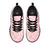 Floral Flower Pink Rose Print Pattern Black Sneaker-grizzshop