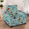 Floral Flower Print Armchair Cover-grizzshop