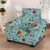 Floral Flower Print Armchair Cover-grizzshop