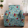 Floral Flower Print Armchair Cover-grizzshop