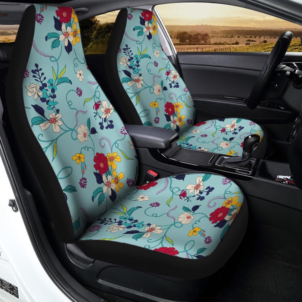 Floral Flower Print Car Seat Covers-grizzshop