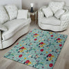 Floral Flower Print Floor Mat-grizzshop