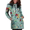 Floral Flower Print Hoodie Dress-grizzshop