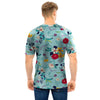 Floral Flower Print Men T Shirt-grizzshop