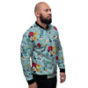 Floral Flower Print Men's Bomber Jacket-grizzshop