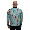 Floral Flower Print Men's Bomber Jacket-grizzshop