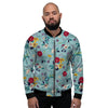 Floral Flower Print Men's Bomber Jacket-grizzshop