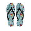 Floral Flower Print Men's Flip Flops-grizzshop