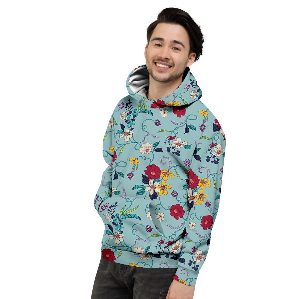 Floral Flower Print Men's Hoodie-grizzshop